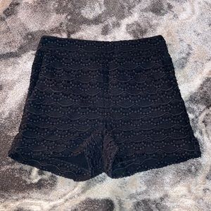 Lace high rise shorts